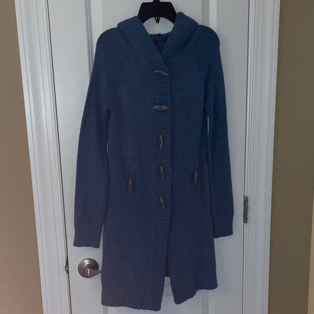 Takeout Blue Hooded Cardigan